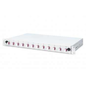 Digitus Fiber Optic Sliding Splice Box, 1U, Equipped, LC, OM4
