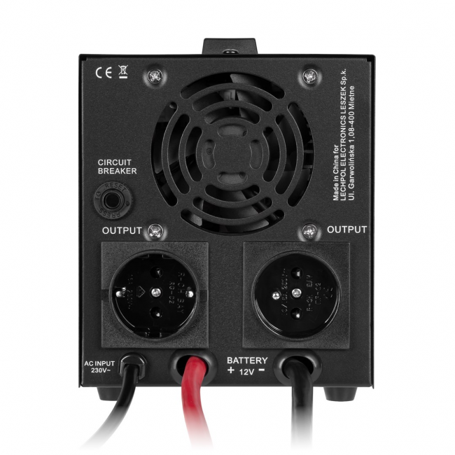 KEMOT PROsinus-500-LiFePo4 emergency power supply a pure sine wave inverter with a 12V charging function, 230V, 500VA/300W