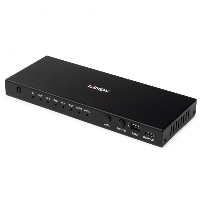 Lindy 4 Port HDMI 8K60 Switch with eARC Lindy 4 Port HDMI 8K60 Switch with eARC