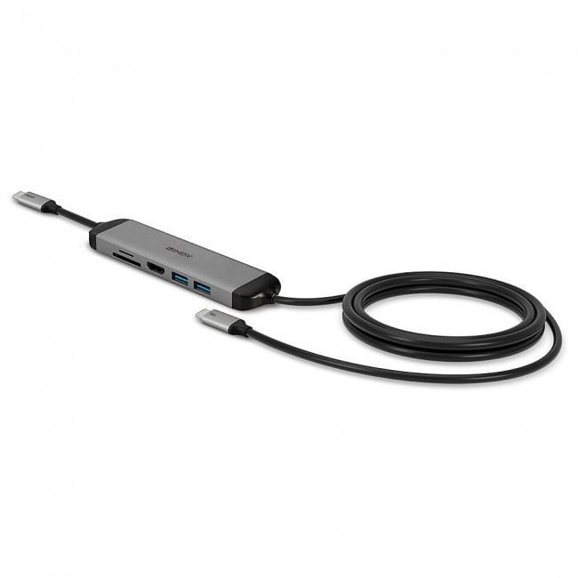 Lindy DST-Micro 140, USB-C Laptop Micro Docking Station with 4K Support and 1.4m 60W Charging Cable Lindy DST-Micro 140, USB-C Laptop Micro Docking Station with 4K Support and 1.4m 60W Charging Cable
