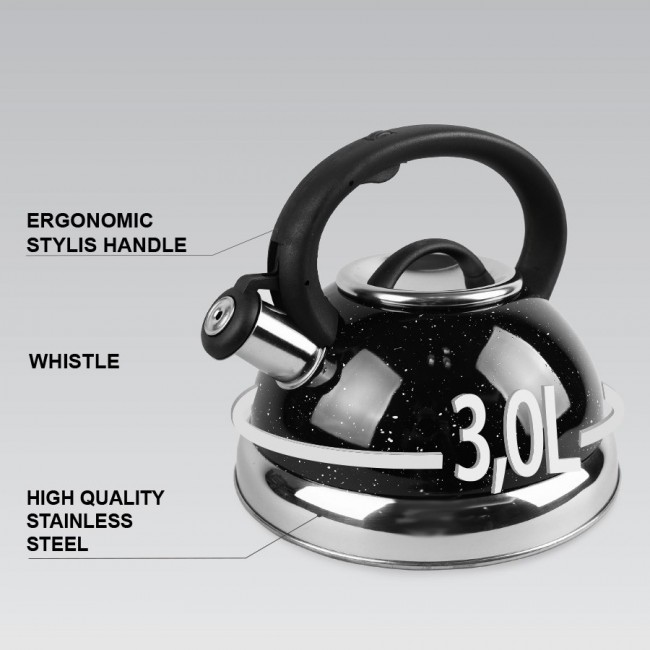 Kettle MAESTRO MR-1313C black 3 l