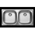 2-bowl steel sink
