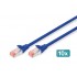 Digitus CAT 6 S/FTP patch cable, 10 pieces
