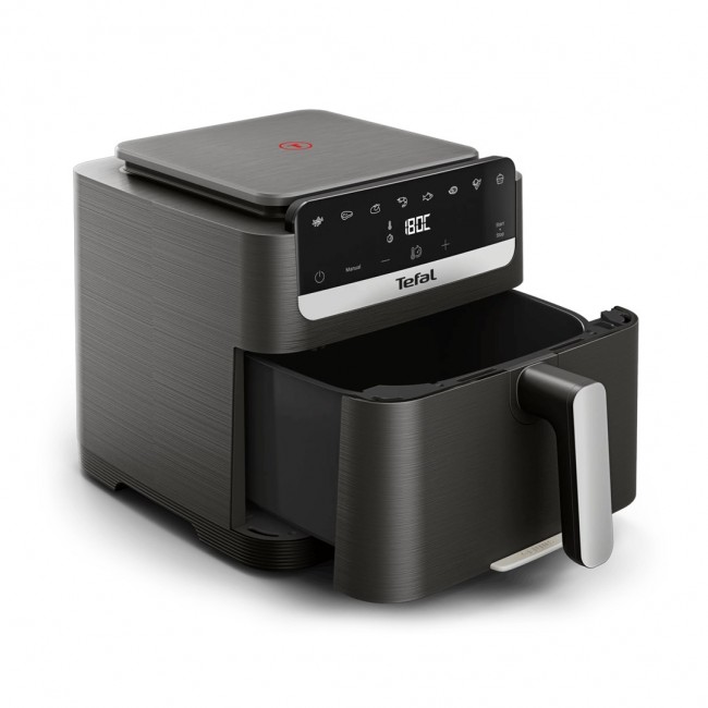 Tefal Easy Fry Mega Compact EY866HE1 fryer Single 7.5 L Stand-alone Hot air fryer Black, Silver