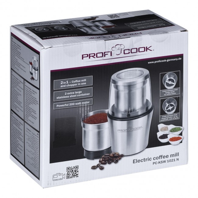 Clatronic PC-KSW 1021 coffee grinder 200 W Stainless steel Clatronic PC-KSW 1021 coffee grinder 200 W Stainless steel