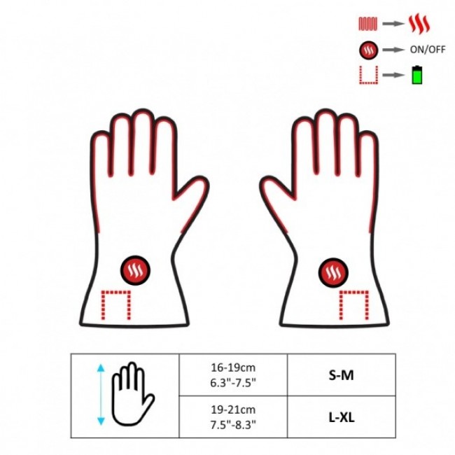 GLOVII HEATED GLOVES WITH COVER S-M, GYBM GLOVII HEATED GLOVES WITH COVER S-M, GYBM