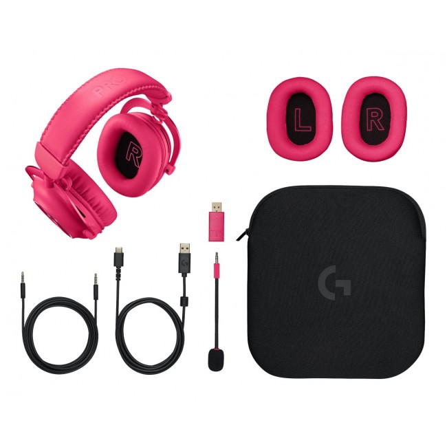 Logitech G 981-001275 headphones/headset Wireless Head-band Gaming Bluetooth Pink Logitech G 981-001275 headphones/headset Wireless Head-band Gaming Bluetooth Pink