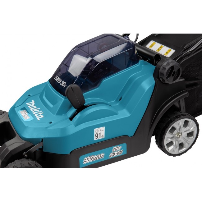 Makita DLM382CM2 lawn mower Walk behind lawn mower Battery Black, Blue Makita DLM382CM2 lawn mower Walk behind lawn mower Battery Black, Blue