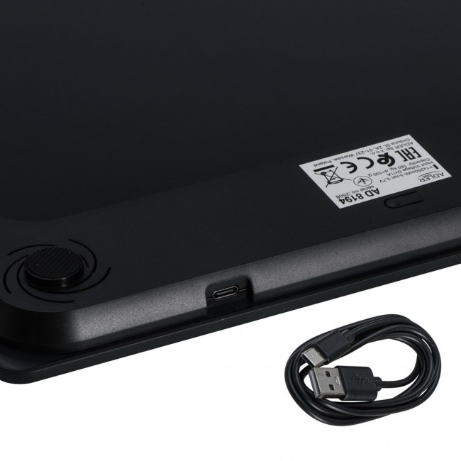 Bathroom scale ADLER AD 8194b rechargeable USB-C Black