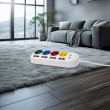 Maclean power strip, extender 4 sockets + 2xUSB, with switches, 250VAC/10A, 2.1A 5V, 1.5m, white, MCE229 W Maclean power strip, extender 4 sockets + 2xUSB, with switches, 250VAC/10A, 2.1A 5V, 1.5m, white, MCE229 W
