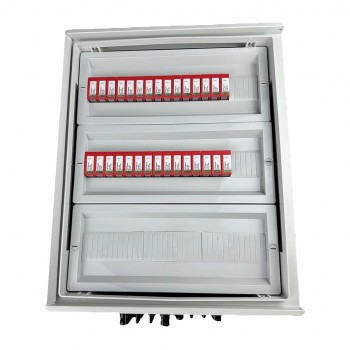 Switchgear attached DC hermetic IP66 EMITTER with DC Dehn 1000V Type 2 Surge Arrester, 10x PV String, 10x MPPT
