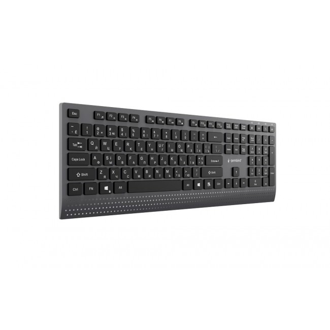Gembird KB-MCH-06-CYRL Slim wired multimedia keyboard with Type-C adapter, Cyrillic layout, black