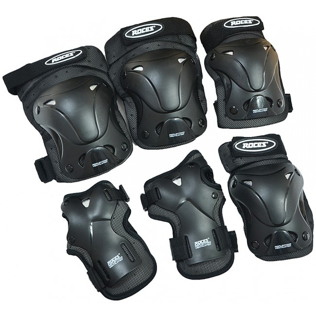 Roces Adult Standard Skate Pads Black 301332 S