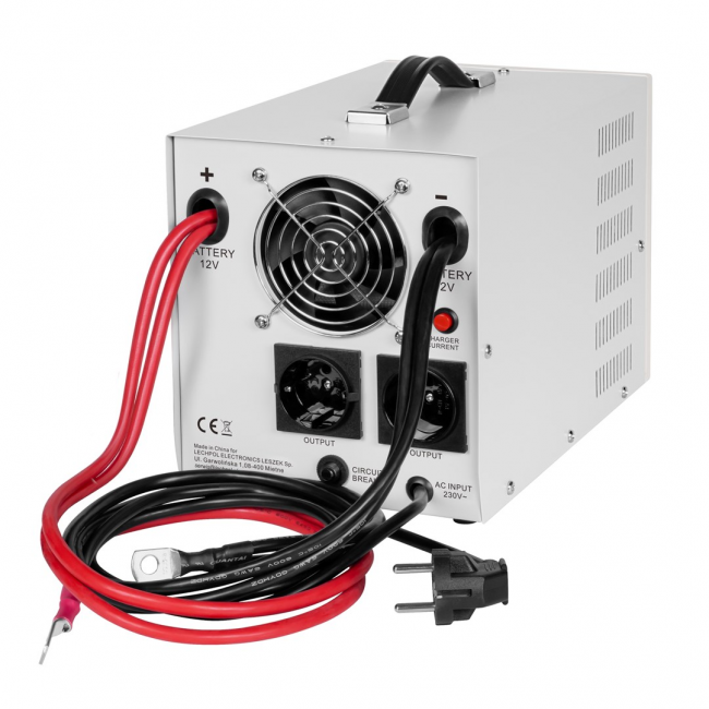 KEMOT PROsinus-2000 emergency power supply unit a pure sine wave inverter with a 12V charging function, 230V, 2000VA/1200W