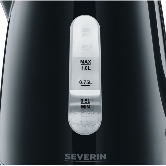 Severin WK 3410 electric kettle 1 L 2200 W Black