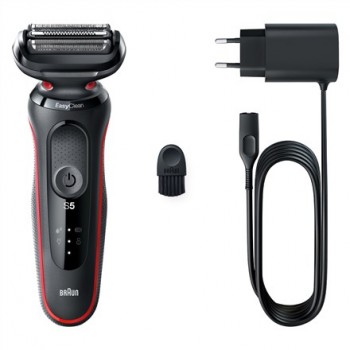 Shaver BRAUN SERIES 5 51-R1000S for wet and dry shaving Black, Red
