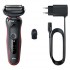 Shaver BRAUN SERIES 5 51-R1000S for wet and dry shaving Black, Red