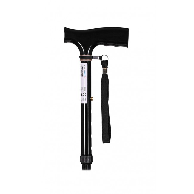 Folding walking stick ACTIONMED black