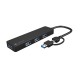 NATEC HUB USB-C 3.0 MAYFLY 4-PORTS + USB-A ADAPTER