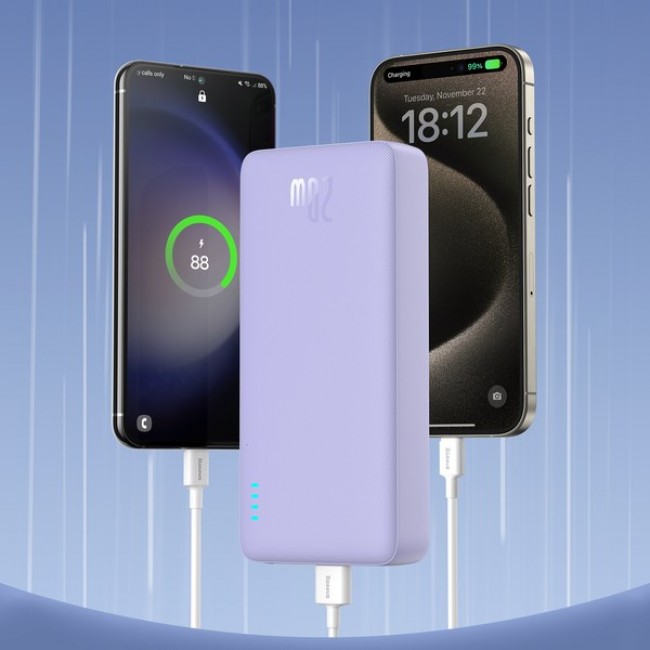 Baseus Airpow - 20,000 mAh 20W power bank (purple)