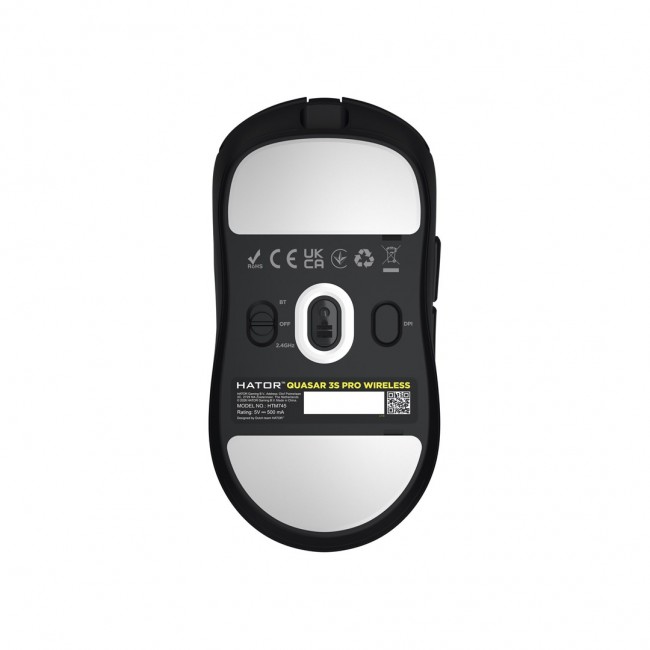 HATOR Quasar 3S Pro Wireless mouse Gaming Right-hand RF Wireless + Bluetooth + USB Type-C Optical 30000 DPI