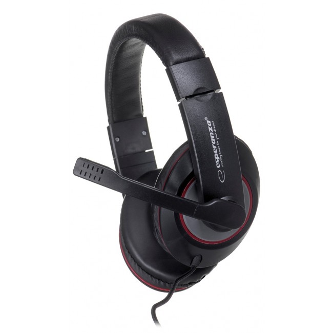 Esperanza EH118 headphones/headset Wired Head-band Calls/Music Black, Red Esperanza EH118 headphones/headset Wired Head-band Calls/Music Black, Red