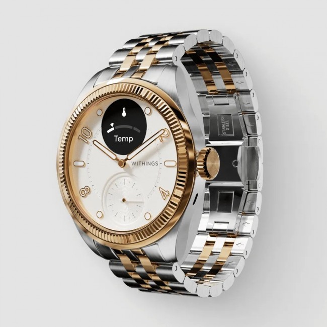 Withings ScanWatch Nova OLED 39 mm Hybrid Gold, Stainless steel GPS (satellite)
