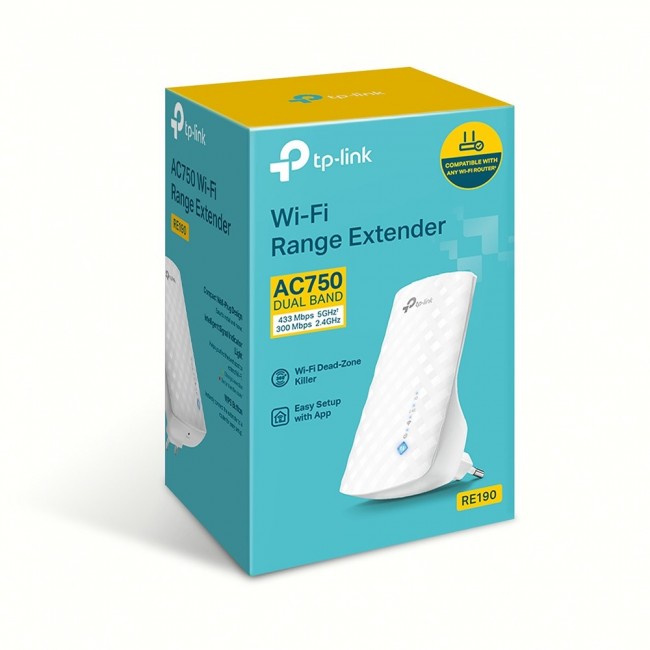 TP-Link RE190 network extender Network repeater White TP-Link RE190 network extender Network repeater White