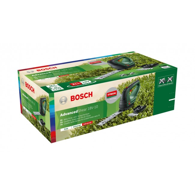 Bosch AdvancedShear 18V-10 cordless grass shear 10 cm Lithium-Ion (Li-Ion) Black, Green