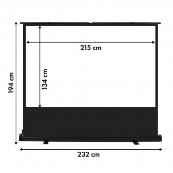 Maclean MC-213 Portable Projection Screen, Compact, Floor, 100