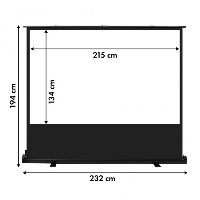 Maclean MC-213 Portable Projection Screen, Compact, Floor, 100