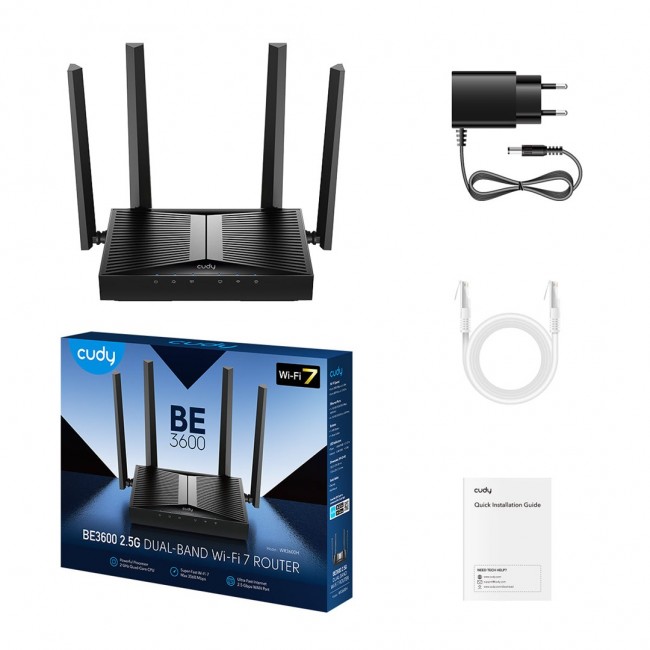 Router CUDY WR3600H BE3600 2.5G Wi-Fi 7 Mesh Router Router CUDY WR3600H BE3600 2.5G Wi-Fi 7 Mesh Router