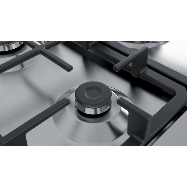 Bosch Serie 4 PGQ7B5B90 hob Stainless steel Built-in 75 cm Gas 5 zone(s) Bosch Serie 4 PGQ7B5B90 hob Stainless steel Built-in 75 cm Gas 5 zone(s)