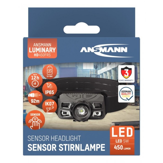Ansmann HD450FRS Black, Grey Headband flashlight LED Ansmann HD450FRS Black, Grey Headband flashlight LED