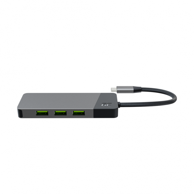 GREEN CELL HUB USB-C ADAPTER GC CONNECT 7W1 (3XUSB 3.1, HDMI 4K 60HZ, USB-C PD 85W, MICROSD/SD) GREEN CELL HUB USB-C ADAPTER GC CONNECT 7W1 (3XUSB 3.1, HDMI 4K 60HZ, USB-C PD 85W, MICROSD/SD)
