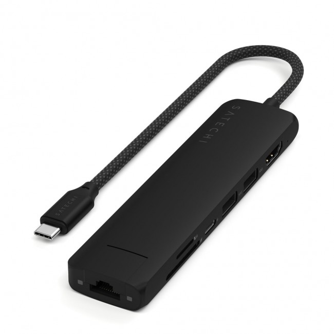 Satechi ST-P7SK interface hub USB Type-C 10000 Mbit/s Black Satechi ST-P7SK interface hub USB Type-C 10000 Mbit/s Black
