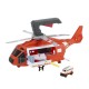 Matchbox Action Drivers Rescue Helicopter,16-In Large-Scale Helicopter with 1:64 Scale Die-Cast Toy Ambulance