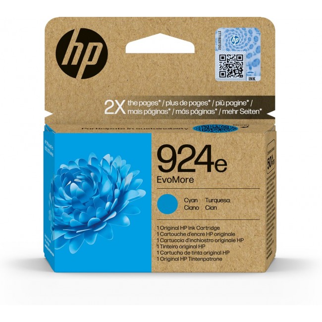 HP 924e EvoMore Cyan Original Ink Cartridge HP 924e EvoMore Cyan Original Ink Cartridge