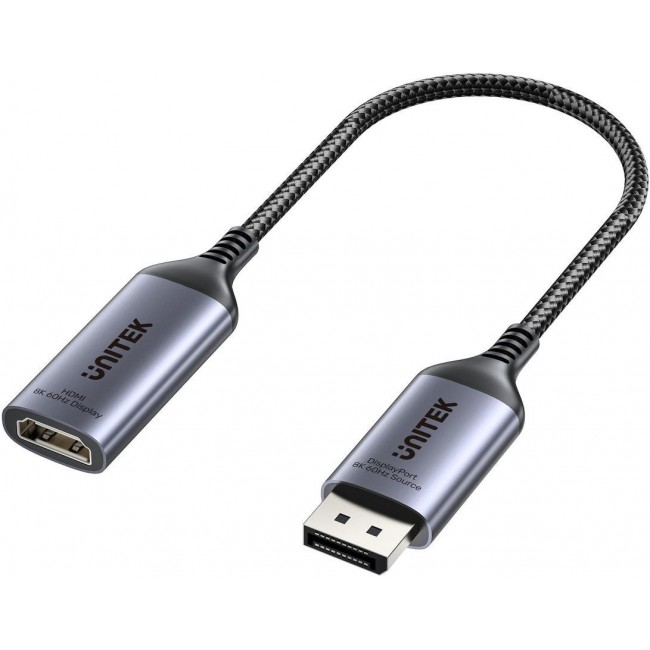 Unitek DisplayPort 1.4 to HDMI 2.1 Adapter, 8K60Hz