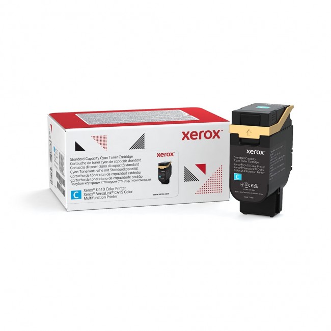 Xerox Genuine C410 Color Printer / VersaLink C415 Color Multifunction Printer Cyan Standard capacity Toner Cartridge (2000 Pages) - 006R04678