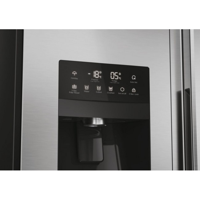 Haier SBS 90 Serie 5 HSR5918DIMP Free-standing double-sided fridge-freezer combination 511 l D Platinum, stainless steel Haier SBS 90 Serie 5 HSR5918DIMP Free-standing double-sided fridge-freezer combination 511 l D Platinum, stainless steel