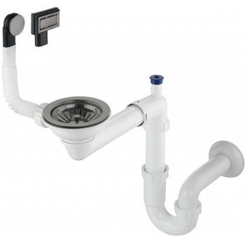Siphon for 1-bowl granite sink - Space-Saver