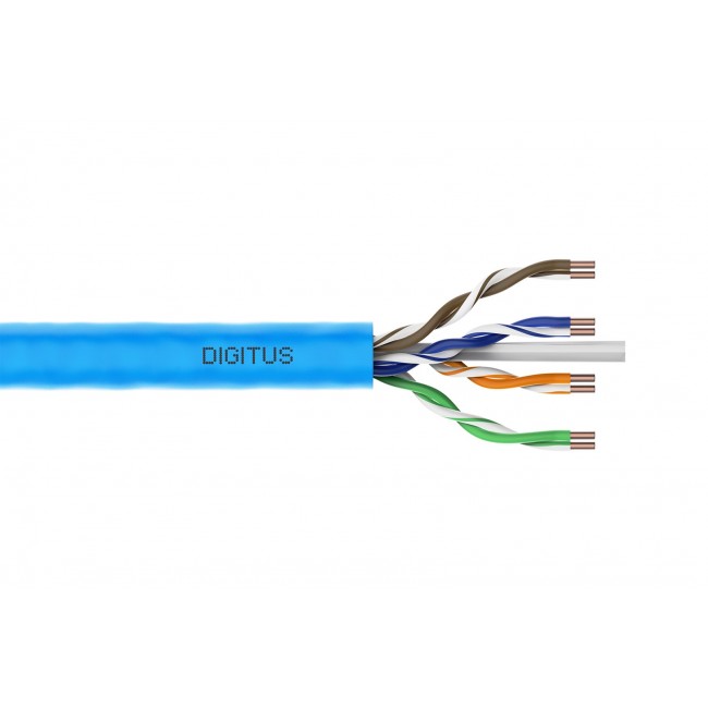 Digitus CAT 6A U/UTP data cable - installation cable, 100 m paper box, simplex, Dca
