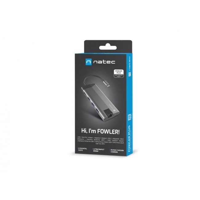 NATEC Fowler Plus USB Type-C Black, Grey NATEC Fowler Plus USB Type-C Black, Grey