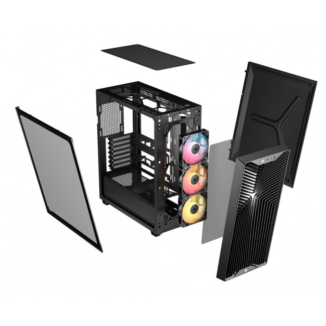 Corsair 3200D RS ARGB Mid-Tower PC Case - Smoke Midi Tower Black