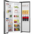 Gorenje Side by side kyl /fryssk p med MultiFlow Cooling f r j mn luftcirkulation i hela sk pet. NoFrost Plus eliminerar manuell avfrostning, medan SuperCool och FastFreeze hj lper till att uppr tth lla optimala f rh llanden f r nyinlagda dagligvaror.