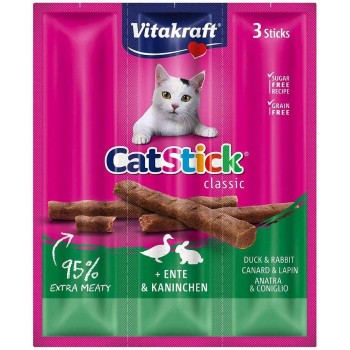 VITAKRAFT CatStick Classic Duck and rabbit - cat treats - 18g