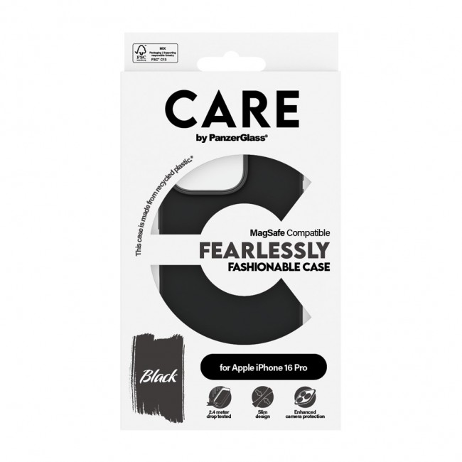 PanzerGlass CARE by Fashionable Case Black w. MagSafe iPhone 16 Pro PanzerGlass CARE by Fashionable Case Black w. MagSafe iPhone 16 Pro
