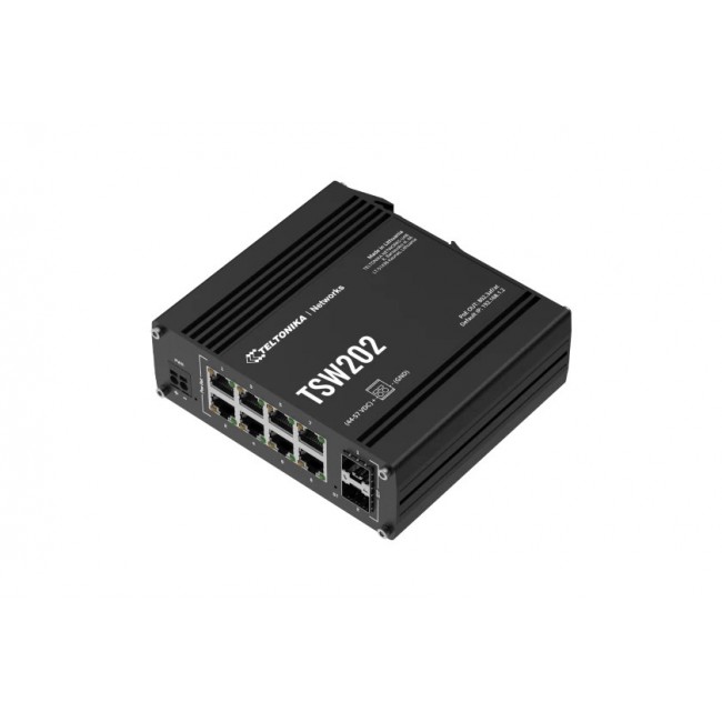 Teltonika TSW202 Managed L2 Gigabit Ethernet (10/100/1000) Power over Ethernet (PoE) Aluminium, Blue Teltonika TSW202 Managed L2 Gigabit Ethernet (10/100/1000) Power over Ethernet (PoE) Aluminium, Blue