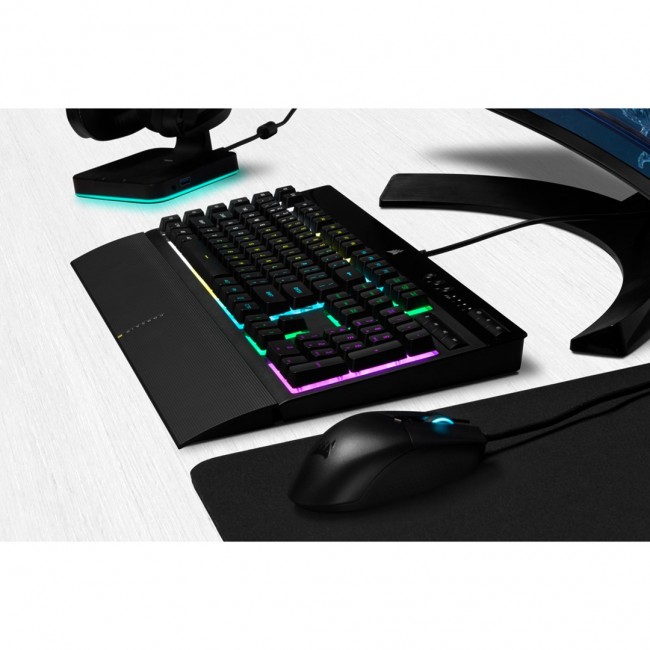 Corsair K55 RGB PRO keyboard Gaming USB QWERTZ German Black